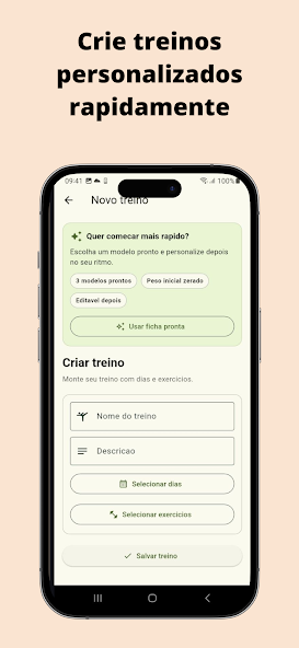Tela do aplicativo FitLog